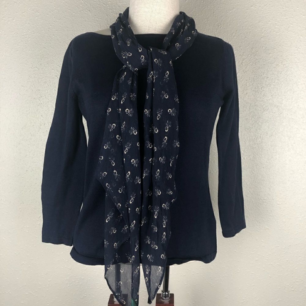 Lauren Ralph Lauren Top and Silk Scarf Size Medium